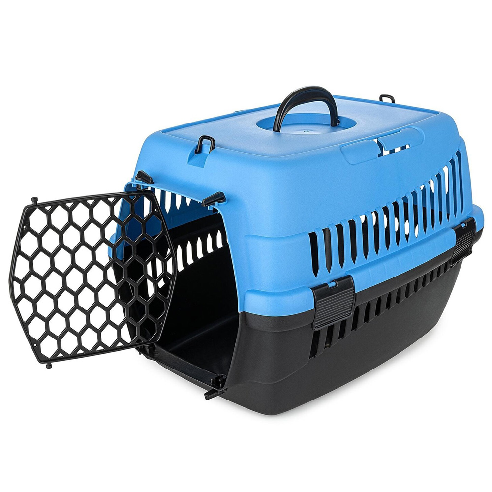 Transporter dla Psa Kota Królika S 50x33x33 cm - Abba Niebieski do Samochodu